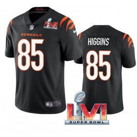 Maillot Cincinnati Bengals Tee Higgins 85 Noir 2022 Super Bowl LVI Vapor Limited - Homme